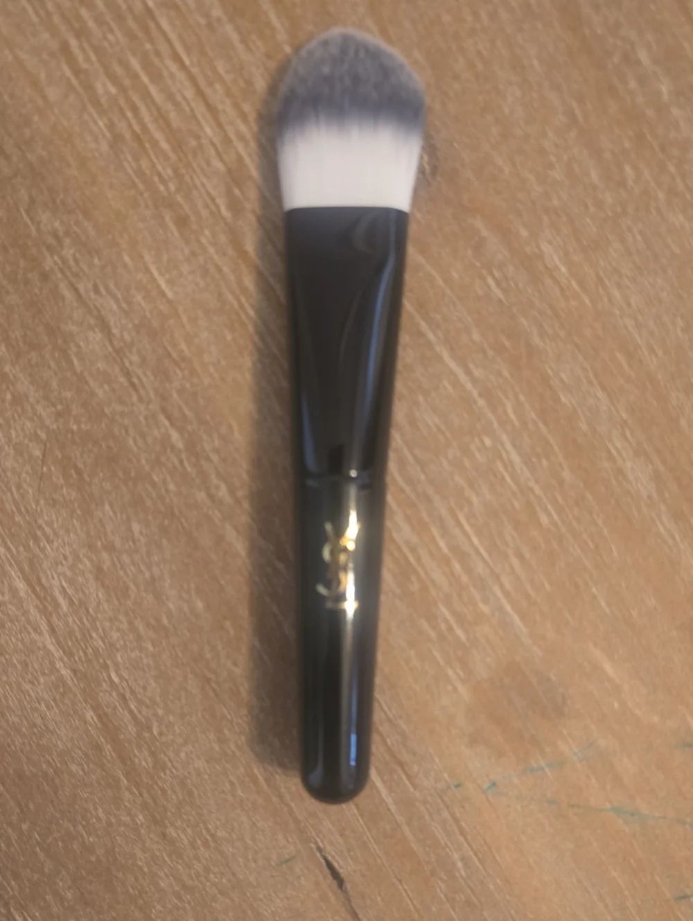 YSL Black Foundation Brush - Luxury Soft Synthetic Bristles